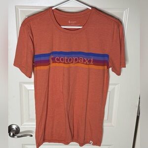 Cotopaxi women’s Rust and Blue Tee, like new, women size M